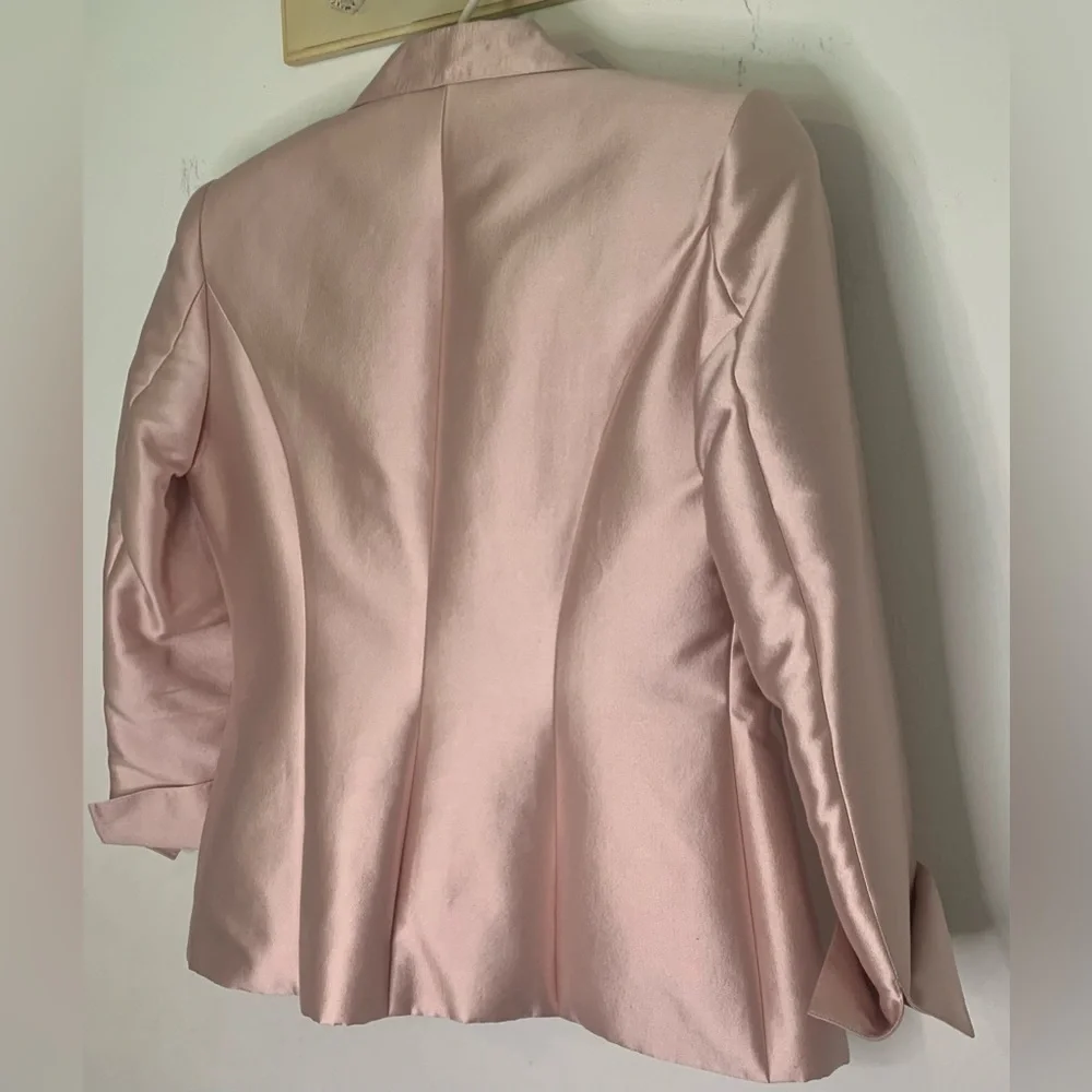 Jovani New York Blush Pink Blazer Silk Wool 81120 Formal Womens Size 6 - Picture 9 of 9